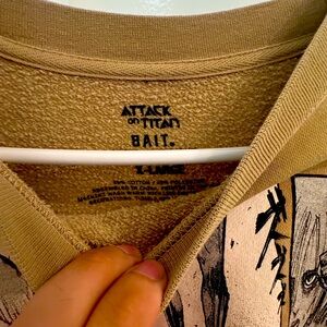 Attack on Titan Men's Crewneck Sweater - Tan